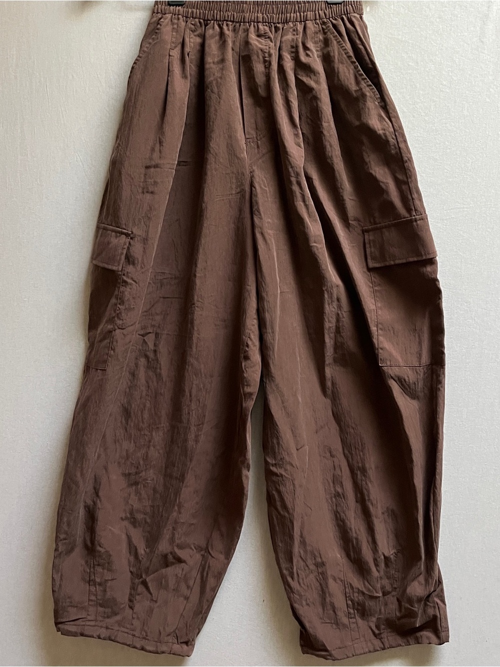 NWT Primark Women’s Brown Parachute Cargo Pants Size XS